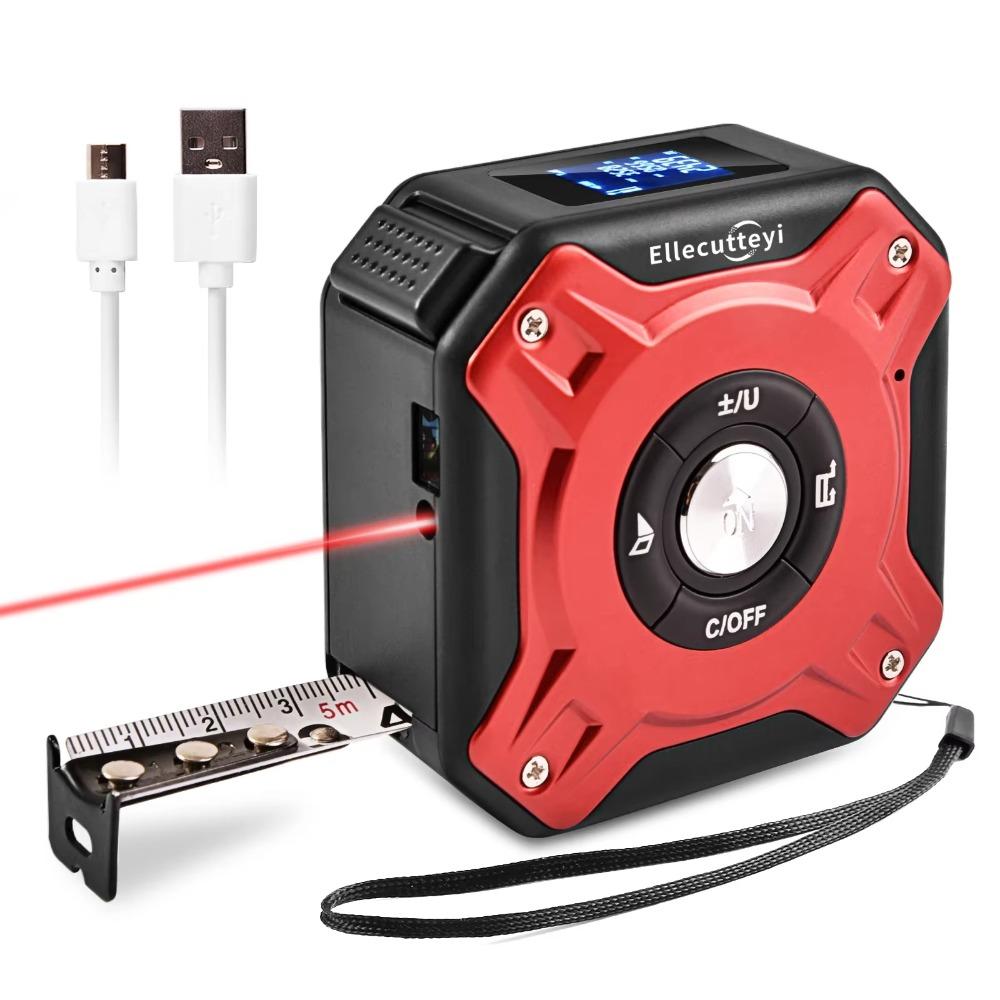 

Stainless Steel Digital Laser Tape Measure Laser Measuring Tool Professional Use червоний