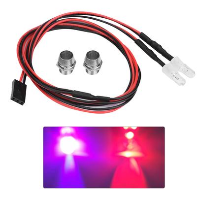 2 Stück 5mm Scheinwerfer RC Zubehör LED Lichter für 110 Modell Drift Car Fahrzeug (10# Farben Licht)