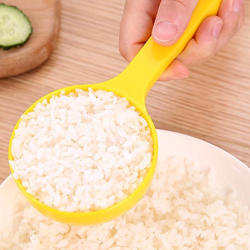 1PC Yellow Half-Circle Rice Scoop, Nonstick Rice Paddle for Sushi Mold & Onigiri, Multipurpose Kitchen Spoon for Home Cooking