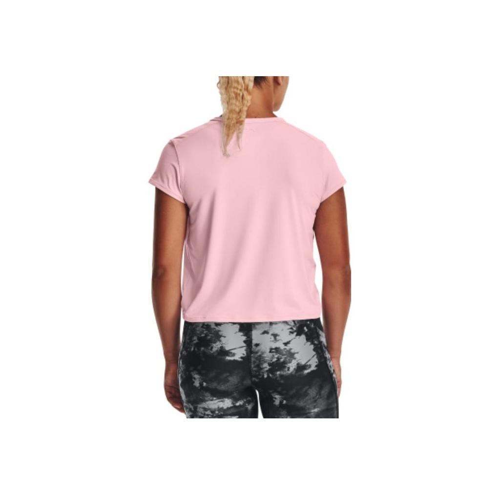 Under Armour Knockout Solid Simple Training Sports Crew Neck Short Sleeve T-Shirt Women T-Shirt Pink 1374607-647