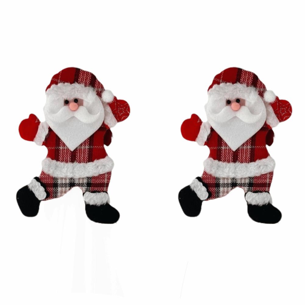 Santa Claus Christmas Curtain Tiebacks Bear Deer Curtain Clips Plush Doll Cartoon Design Xmas Curtain Buckle Window Treatment