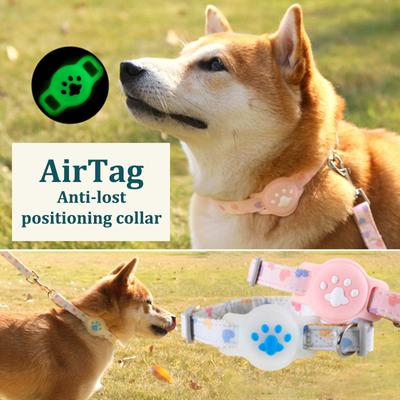 Coleira para Animais de Estimação Gato Airtag Silicone Pata Capa Coleira de Rastreamento Anti-Perda Acessório para Gato