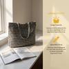 Fresh Plaid Pattern Shoulder Bag Comfortable Lightweight Shopping Bag Casual Large Capacity Tote for Women Daily Use Accessory