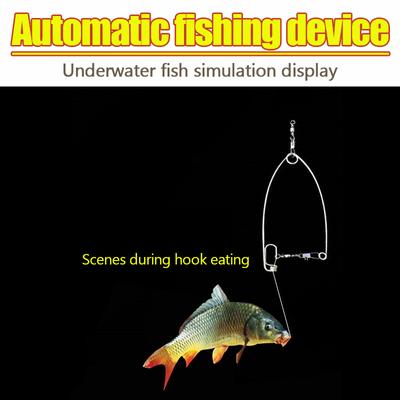 Fishing Device Spring Loaded Speed Hook Lazy Person Fish Hooks Automatic Ejection Ice Fishing Bait Traps