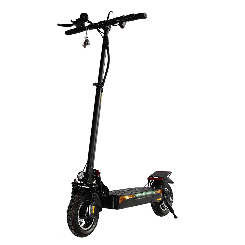 L12 Faltbarer Elektroroller, Schwarzer Rahmen, 48V 16Ah Akku, 10 Zoll Geländereifen, Maximale Reichweite 45-50KM, Doppelscheibenbremse, Elektroroller für Erwachsene Stadt