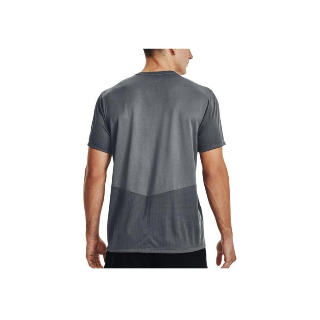 Under Armour Solid Color Crew Neck Short Sleeve T-Shirt Men Tops Gray 1369743-012