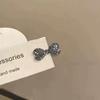 Mini gray rhinestone bow hairpin side clip light luxury high sense forehead broken hairpin cute small clip hairpin