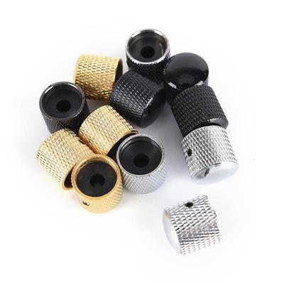 4Pcs Metal Baixo Elétrico Guitarra Volume Tom Controle Knobs Dome Knobs + Chave Inglesa