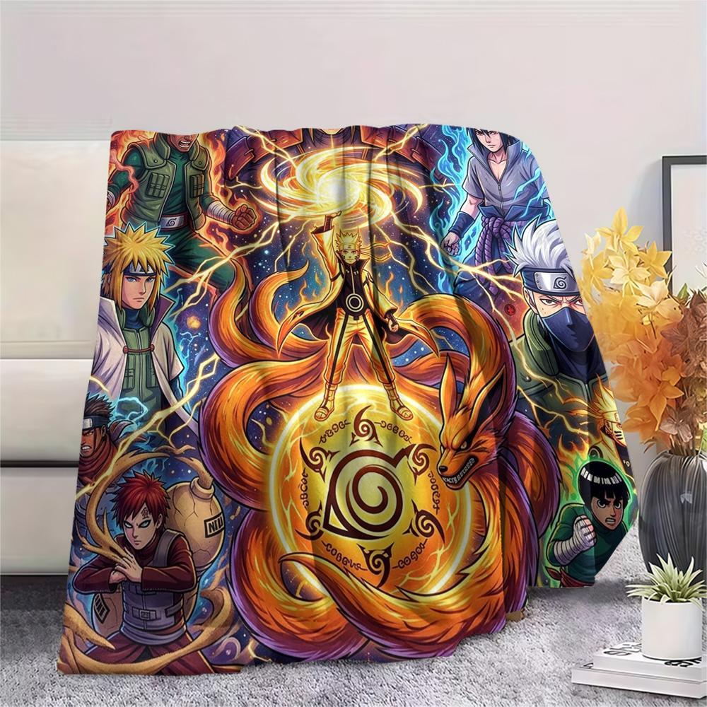 Naruto Print Flannel Blanket, Ultra Soft High Quality All Seasons Warm Throw, Home Decor Cozy Blanket, Perfect Christmas Gift