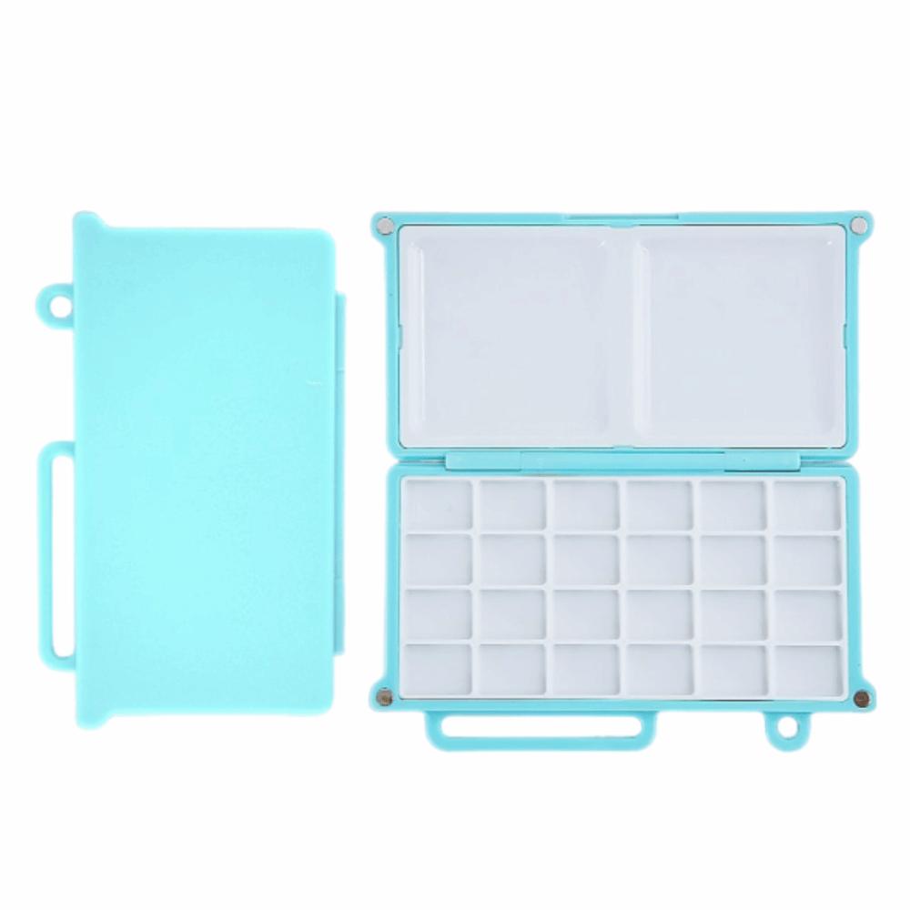 Magnetic Watercolor Paint Box 24 Grid Plastic Pigment Box Empty Paint Palette  Outdoor Sketching