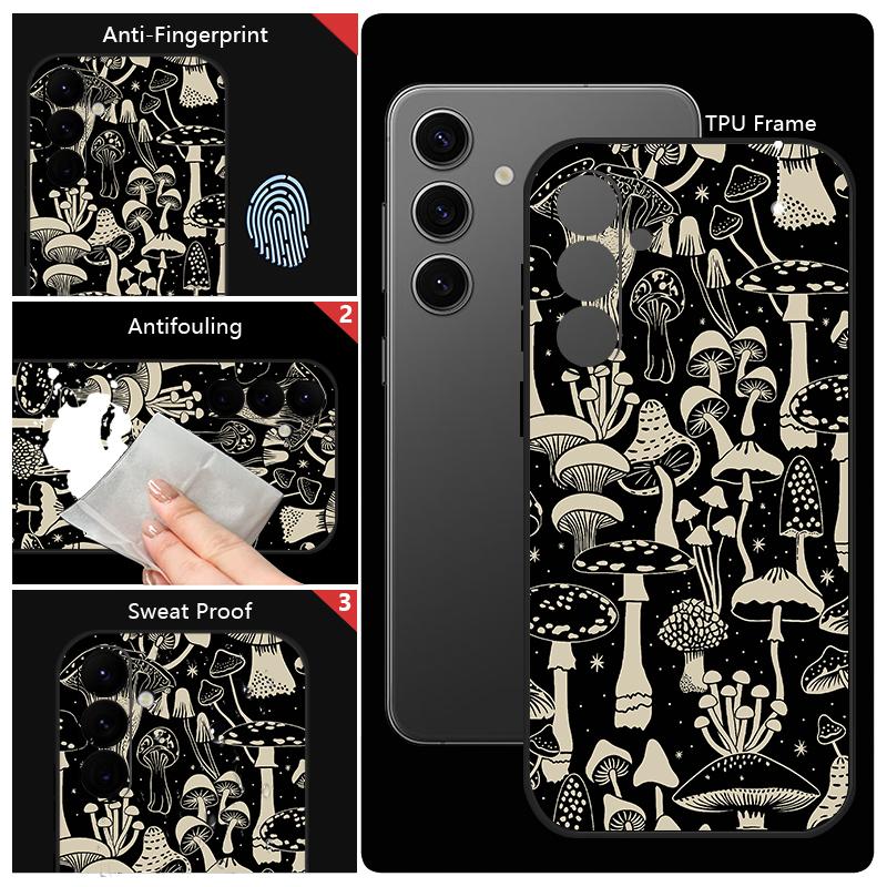 Floral Pattern Case For Samsung Galaxy S26 S25 Ultra S24 S23 S22 Plus S21 FE A15 A16 A17 A35 A36 A54 A55 A56 5G Soft Cover