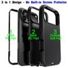 Enhanced Drop Protection 3IN1 Black Defender Phone Case for IPhone Air 17 Pro Max 16 E 15 14 Plus 13 12 Hard OttBox Armor Dustproof Anti-drop Cover