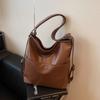New Soft Leather Texture Armpit Bag High Capacity Women Backpack Versatile Commute Shoulder Tote Bag
