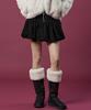 Collet Thermal Knit Balloon Ribbon Flare Elastic Waist Mini Skirt [Black] Skorts Ver.