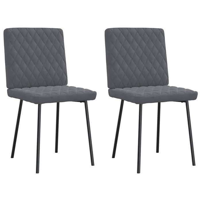 VidaXL Chaises à manger lot de 2 Gris foncé Velours 4101104