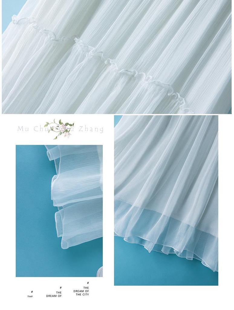 Women's Medium-Length Mulberry Silk Dress, 2022 Spring Collection