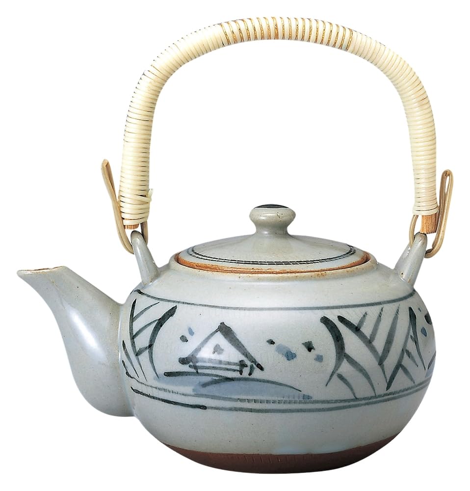 

Ale-net Teapot, 13.5 x 10.5 cm, 700cc, Tochiri Sansui Design, Porcelain, Mino Ware, Made in Japan, Stylish