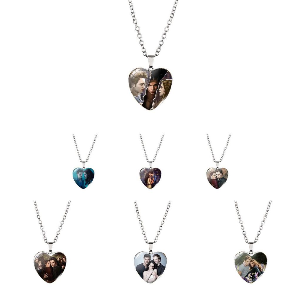 Stunning 2023 Twilight Saga Theme Heart Pendant Necklace With Unique Gemstone Design