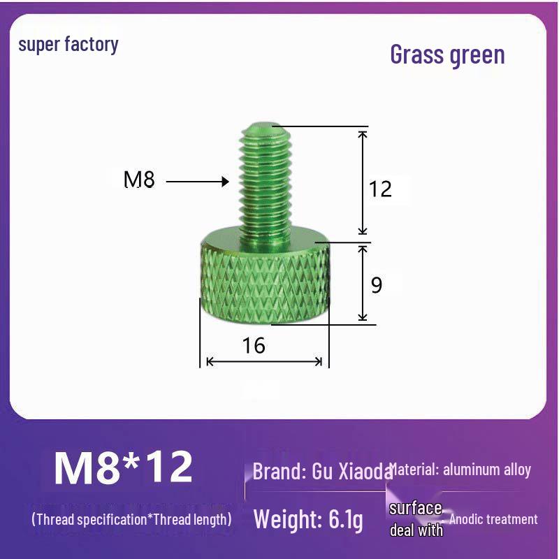 Knurled Aluminum Alloy Hand-Tightening Knob - M3M4M5M6M8 Sizes.
