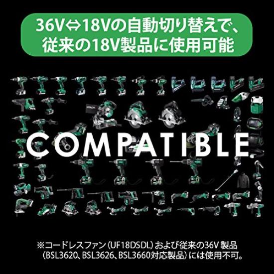 HiKOKI 36V BSL36A18 Lithium-ion Battery, Multi-Volt, 2.5Ah, 0037-1749,