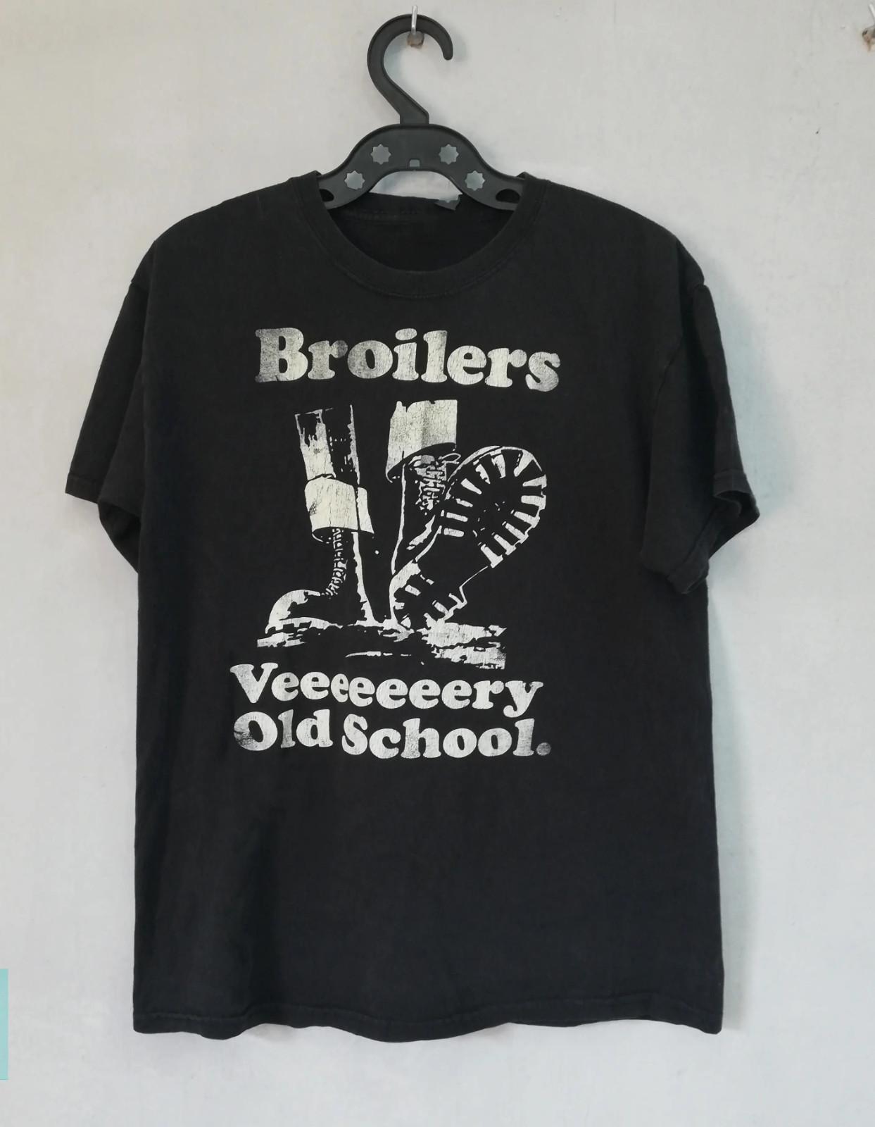 VTG BROILERS Band Album Music Heavy Cotton Black T Shirt UR735 XL