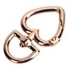 12PCS Heart Shape Swivel Buckles Zinc Alloy 360° Rotation Multifunctional Trigger Spring Keyring Buckle for Handbag Gold