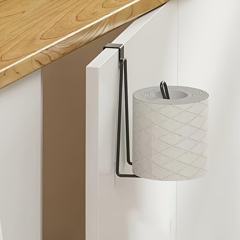 

Space-saving Metal Hanging Toilet Paper Towel Rack - Wall-mounted Bathroom and Kitchen Storage Organization Design чёрный
