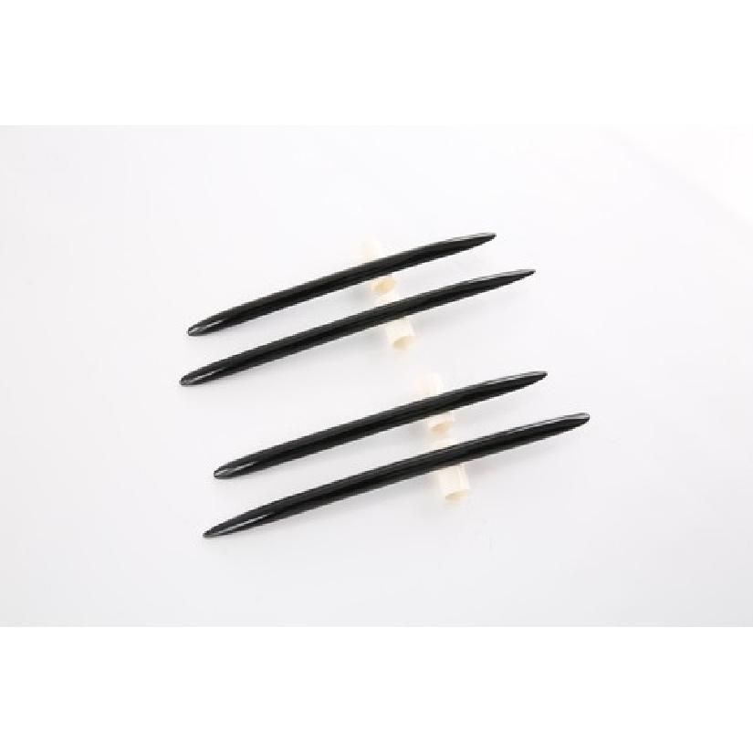 Black Front Fog Light Grilles Cover Trim For 22-25 Benz C Class AMG Sedan W206