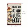 Metal Poster Wall Art Book Lover Vintage Gift for Bookstore