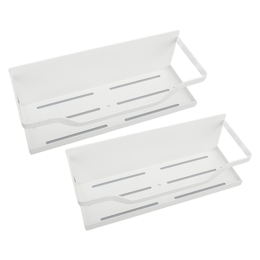2PCS Magnetic Spice Rack for Refrigerator Carbon Steel Space Saving Spice   Magnetic Shelf for Kitchen Jars Seasoning Bottles