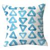 45x45cm Blue Geometric Pillowcase Living Room Sofa Office Seat Lumbar Cushion  Cover Home Decor Throw