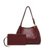 New Frosted Leather Women's Bag, Parachute, Medium Woven Bag, Bow Metal Buckle, Shoulder Handbag.