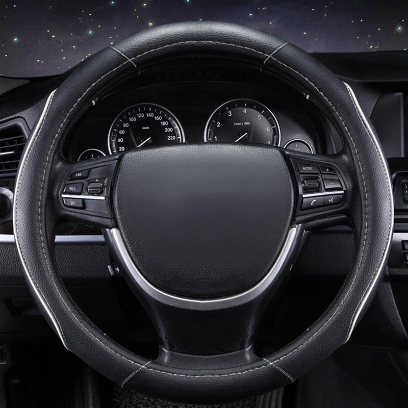 Universal Non-slip Leather Steering Wheel Cover for All Seasons