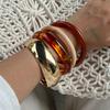 Ingemark 4 Styles Vintage Resin Plastic Thick Wide Bracelets for Women Fashion Statement Goth Metal Bangles Steampunk Jewelry