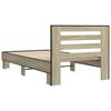 Bed Frame Sonoma Oak 75 X 190 Cm Particleboard and Metal