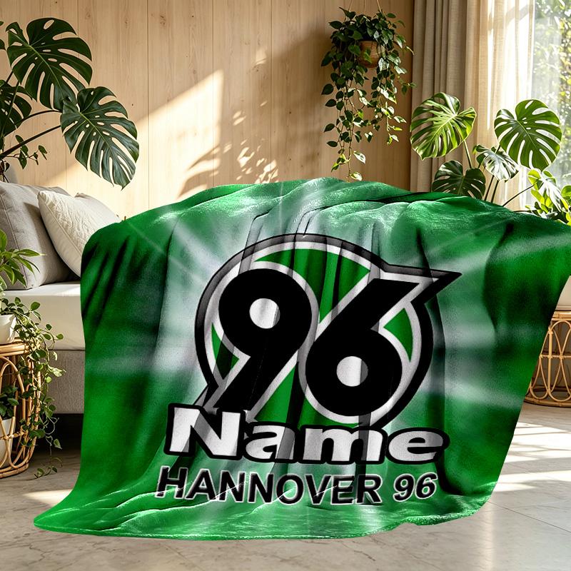 Custom Name Personalized Hannover 96 Football Print Blanket, Home Decor, Bedroom, Sofa, Camping, Couch, Gifts for Birthday ChristmasEnthusiasts