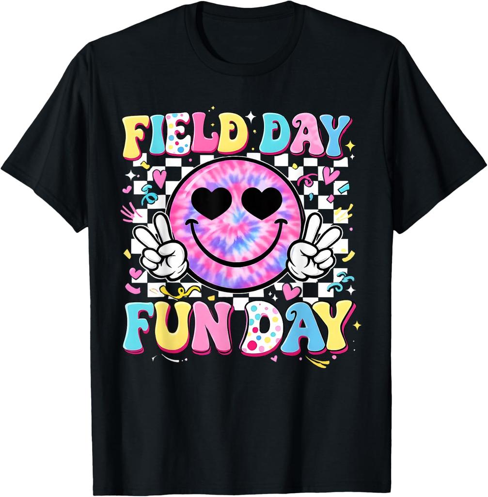 TieDye Smiley Field Day Fun Day T-shirt