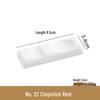 Pure White Ceramic Chopstick Rest