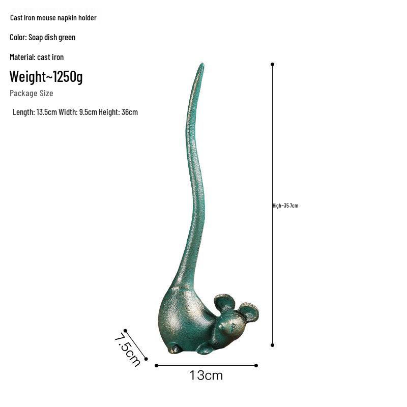 Nordic Cast Iron Paper Towel Holder for Restaurant and Kitchen Decor