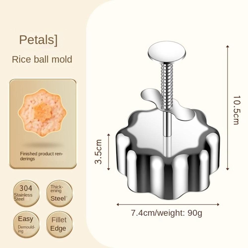 New Stainless Steel Sushi Mold Non-Stick Sushi Tool Rice Ball Ring Easy To Release Hamburger Patty Maker