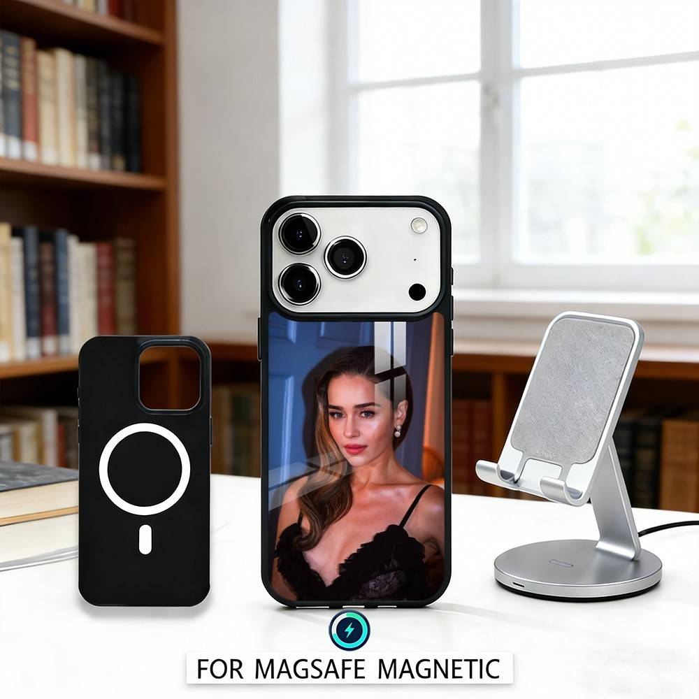 

Actress Emilia Clarke Phone Case For iPhone17,16,15,14,13,12,Pro,Max,Magnetic For Magsafe Wireless Charging iPhone11