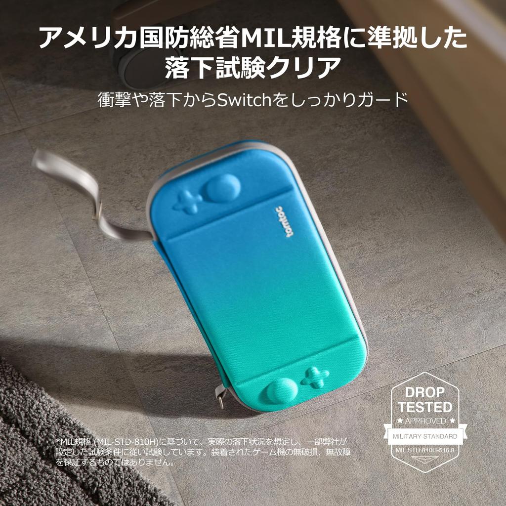 Hard Case for Nintendo Switch 2 by Slim Case for Switch 2 Portable Carrying Hard Holds 12 Game Accessory Neon Blue Tomtoc, 2025, Model, Case,