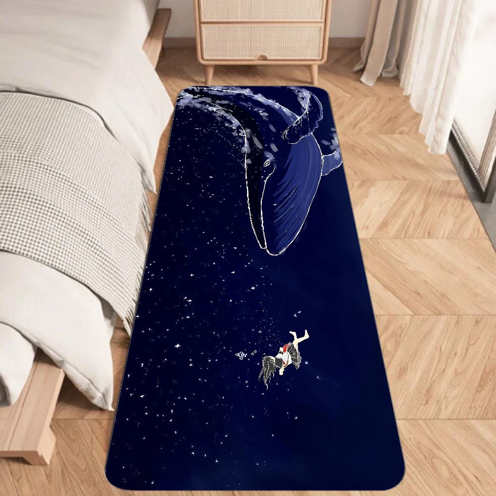 

Cute Ocean Whale Fish shark Floor Mat Graphic Printed Flannel Doormats for Bathroom Kitchen Entrance Carpet Home Decor 40X60cm