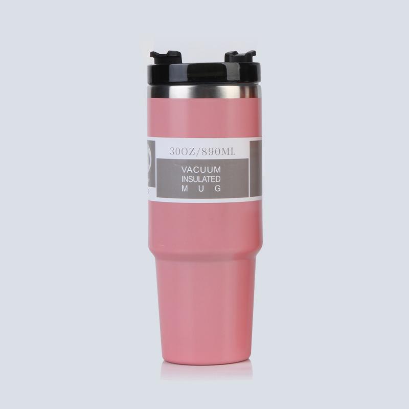 

Tea restaurant double-layer 304 stainless steel vacuum thermal insulation water cup tea cup creative fish scale hammer pattern 30oz