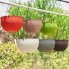 Rustic Hanging Planter Flower Pot with Drain Holes Hanging Plant Pot with Water Reservoir Stopper for Pothos Spider Plant Lovers Tears Ferns