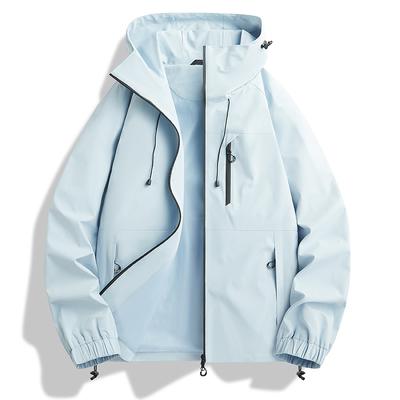 New Spring and Autumn Solid Color Jacket for Men and Women Loose Versatile Casual Hooded Jacket for Neutral Couples