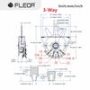 FLEOR 1PC Electric Guitar Pickup Selector Switch 5 Way /3 Way / Super 5 Way Switch and Tips for Guitar Parts Accessories