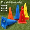 32CM quadratischer Boden-Eimer mit Logo und Löchern – Multifunktionales Fußballtrainings-Hindernis