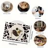 2/4pcs Nongc Cow Pattern Placemats - 12x18 Inch Rectangular Polyester Table Mats with Cute Cartoon Cow Design & "Fresh Milk" Text, Machine Washable