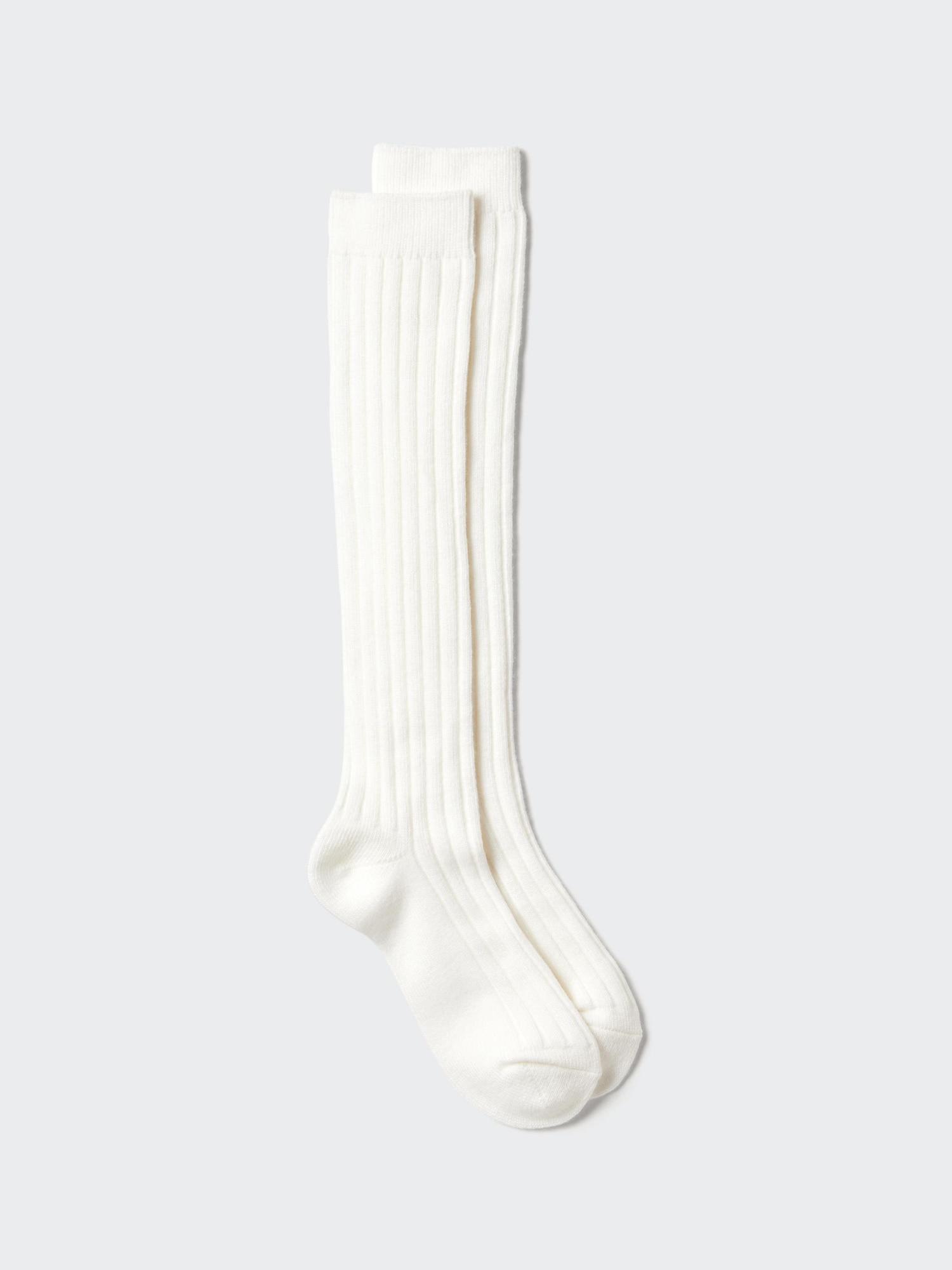 

Uniqlo Теплые гольфы в рубчик Heattech 01 OFF WHITE/2325